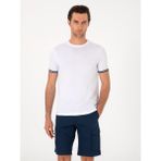 Cacharel Erkek Beyaz Regular Fit %100 Pamuk Bisiklet Yaka T-shirt 50301318-VR013 - 2XL