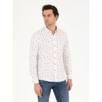 Cacharel Erkek Beyaz Regular Fit Uzun Kollu Gömlek 50265487-VR013 - S