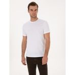 Cacharel Erkek Beyaz Slim Fit %100 Pamuk Bisiklet Yaka Basic T-Shirt 50324401-VR013 - XL