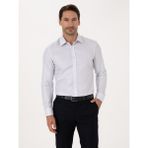 Cacharel Erkek Beyaz Slim Fit %100 Pamuk Kareli Gömlek 50310470-VR013 - 39