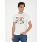 Cacharel Erkek Beyaz Slim Fit Bisiklet Yaka T-shirt 50284398-VR013