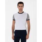 Cacharel Erkek Beyaz Slim Fit Bisiklet Yaka Triko T-Shirt 50285435-VR013 - 2XL