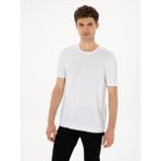 Cacharel Erkek Beyaz Slim Fit Bisiklet Yaka Triko T-Shirt 50314608-VR013 - XL