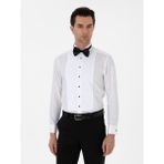 Cacharel Erkek Beyaz Slim Fit Pamuk Karışımlı Ata Yaka Smokin Gömlek 50308852-VR013 - 41