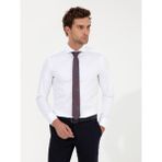 Cacharel Erkek Beyaz Slim Fit Uzun Kollu Basic Gömlek 50259831-VR013 - 37
