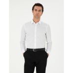 Cacharel Erkek Beyaz Slim Fit Uzun Kollu Gömlek 50303222-VR013 - 42