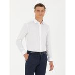 Cacharel Erkek Beyaz Slim Fit Uzun Kollu Klasik Gömlek 50278522-VR013 - 40