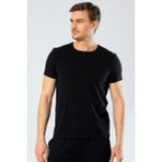 Cacharel Erkek Bisiklet Yaka Likralı T-Shirt - Siyah - M