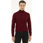 Cacharel Erkek Bordo Slim Fit Balıkçı Yaka Basic Triko Kazak 50227794-VR014
