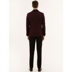 Cacharel Erkek Bordo Slim Fit Damatlık 50229447-VR014 - 6 Drop