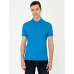 Cacharel Erkek Denim Polo Yaka Slim Fit Basic Merserize T-Shirt 50250172-VR018 - XS