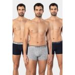 Cacharel Erkek Desenli Likralı Boxer 3'lü Paket 1339/Lacivert 3