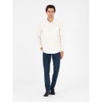 Cacharel Erkek Ekru Regular Fit Pamuklu Cepli Gömlek 50291369-VR019 - XL