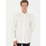 Cacharel Erkek Ekru Regular Fit Uzun Kollu Kadife Gömlek 50278523-VR019