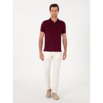 Cacharel Erkek Ekru Slim Fit Çizgili Keten Karışımlı Spor Pantolon 50298912-VR019 - 30 - 34