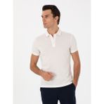 Cacharel Erkek Ekru Slim Fit Polo Yaka Pamuklu Basic T-Shirt 50300934-VR019