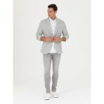 Cacharel Erkek Gri Slim Fit Spor Ceket 50264750-VR024 - 56 - 6 Drop