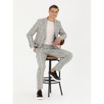 Cacharel Erkek Gri Slim Fit Yün Karışımlı Ekose Takım Elbise 50276627-VR024 - 52 - 6 Drop