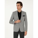 Cacharel Erkek Gri Slim Fit Yün Klasik Ceket 50305790-VR024 - 54