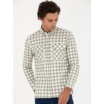 Cacharel Erkek Haki Regular Fit Uzun Kollu Gömlek 50272920-VR027 - 2XL
