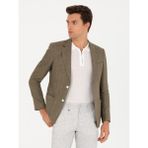 Cacharel Erkek Haki Slim Fit %100 Keten Ceket 50268891-VR027 - 6 Drop - 52