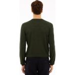 Cacharel Erkek Haki Slim Fit Bisiklet Yaka Basic Triko Kazak 50227052-VR027