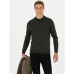 Cacharel Erkek Haki Slim Fit Çeyrek Balıkçı Yaka Triko Kazak 50276521-VR027 - 2XL
