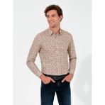 Cacharel Erkek Haki Slim Fit Uzun Kollu Gömlek 50255589-VR027 - XL