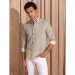 Cacharel Erkek Haki Slim Fit Uzun Kollu Gömlek 50265455-VR027 - 2XL
