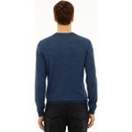 Cacharel Erkek İndigo Slim Fit Bisiklet Yaka Basic Triko Kazak 50227052-VR028
