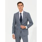 Cacharel Erkek İndigo Slim Fit Yün Karışımlı Kazayağı Ceket 50255909-VR028 - 46 - 6 Drop