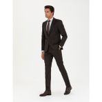 Cacharel Erkek Kahverengi Slim Fit Takım Elbise 50272588-VR029 - 60 - 6 Drop