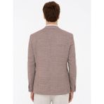 Cacharel Erkek Kahverengi Slim Fit Yün Keten Ceket 50233097-VR163 - 46 - Tütün Tobacco