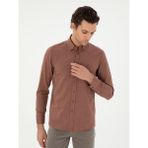 Cacharel Erkek Kiremit Slim Fit Uzun Kollu Gömlek 50291698-VR031