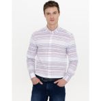 Cacharel Erkek Kırmızı Slim Fit Uzun Kollu Gömlek 50248479-VR030 - 2XL