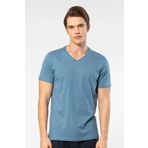 Cacharel Erkek Kısakol V Yaka T-shirt, %50 Pamuk %50 Modal