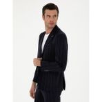 Cacharel Erkek Koyu Lacivert Slim Fit Çizgili Yün Karışımlı Ceket 50284820-VR100 - 52 - 6 Drop