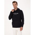 Cacharel Erkek Lacivert Regular Fit %100 Pamuk Kapüşonlu Sweatshirt 50318946-VR033