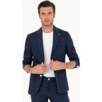 Cacharel Erkek Lacivert Slim Fit %100 Keten Ceket 50284764-VR033 - 6 Drop - 58