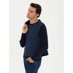 Cacharel Erkek Lacivert Slim Fit %100 Pamuk Bisiklet Yaka Triko Kazak 50234955-VR033
