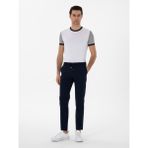 Cacharel Erkek Lacivert Slim Fit Beli Bağcıklı Esnek Klasik Pantolon 50310507-VR033 - 6 - 48