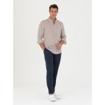 Cacharel Erkek Lacivert Slim Fit Keten Karışımlı Pantolon 50265205-VR033 - 54