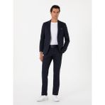 Cacharel Erkek Lacivert Slim Fit Mikro Desen Yün Karışımlı Takım Elbise 50307706-VR033 - 52 - 6 Drop