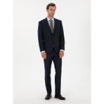 Cacharel Erkek Lacivert Slim Fit Mikro Desenli Takım Elbise 50319478-VR033 - 46 - 6 Drop