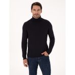 Cacharel Erkek Lacivert Slim Fit Pamuk Karışımlı Balıkçı Yaka Basic Triko Kazak 50318678-VR033