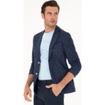 Cacharel Erkek Lacivert Slim Fit Pamuk Karışımlı Ceket 50285251-VR033 - 58 - 6 Drop
