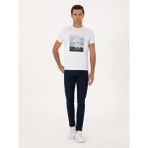 Cacharel Erkek Lacivert Slim Fit Pamuk Karışımlı Jean Pantolon 50305763-VR033 - 32