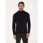 Cacharel Erkek Lacivert Slim Fit Pamuk Karışımlı Yarım Balıkçı Yaka Basic Triko Kazak 50318619-VR033