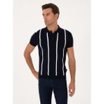 Cacharel Erkek Lacivert Slim Fit Polo Yaka Triko T-Shirt 50300833-VR033