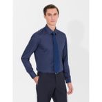 Cacharel Erkek Lacivert Slim Fit Uzun Kollu Basic Gömlek 50268503-VR033 - 42